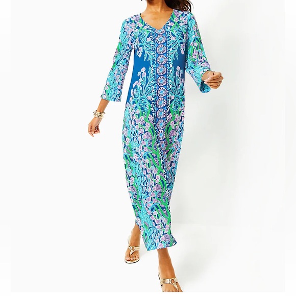 Lilly Pulitzer Other - NWT Lilly Pulitzer Noland Maxi Dress Seacret Escape Engineered Woven Maxi Dress